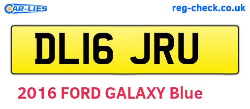 DL16JRU are the vehicle registration plates.