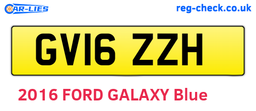 GV16ZZH are the vehicle registration plates.