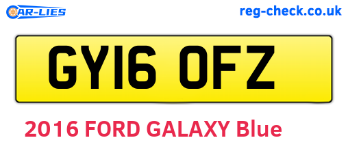 GY16OFZ are the vehicle registration plates.