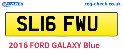 SL16FWU are the vehicle registration plates.