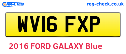 WV16FXP are the vehicle registration plates.