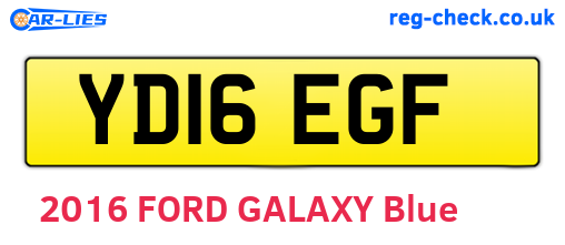 YD16EGF are the vehicle registration plates.