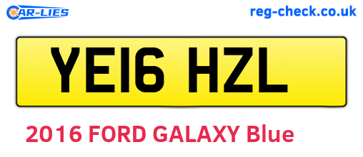 YE16HZL are the vehicle registration plates.