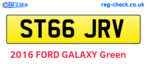 ST66JRV are the vehicle registration plates.