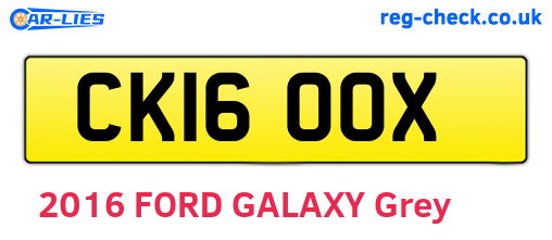 CK16OOX are the vehicle registration plates.