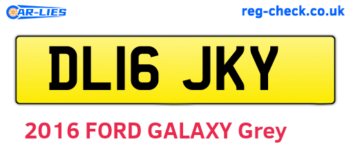 DL16JKY are the vehicle registration plates.