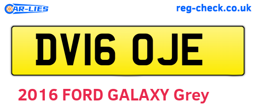 DV16OJE are the vehicle registration plates.