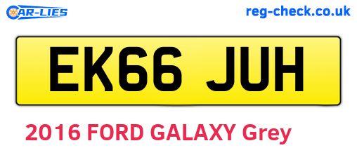 EK66JUH are the vehicle registration plates.
