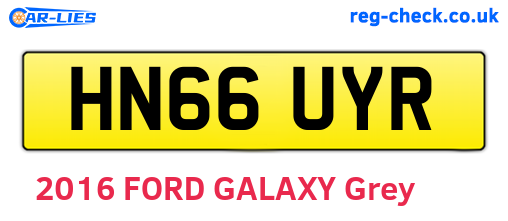 HN66UYR are the vehicle registration plates.
