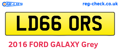 LD66ORS are the vehicle registration plates.