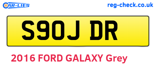 S90JDR are the vehicle registration plates.