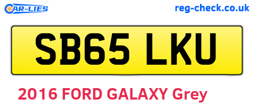 SB65LKU are the vehicle registration plates.