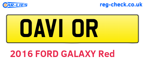 OAV10R are the vehicle registration plates.