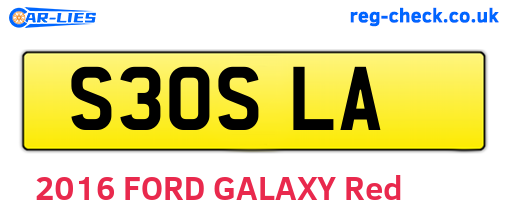 S30SLA are the vehicle registration plates.