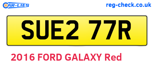 SUE277R are the vehicle registration plates.