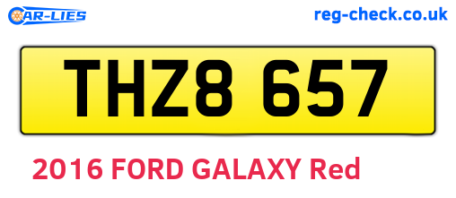 THZ8657 are the vehicle registration plates.
