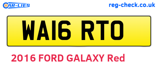 WA16RTO are the vehicle registration plates.