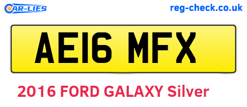 AE16MFX are the vehicle registration plates.