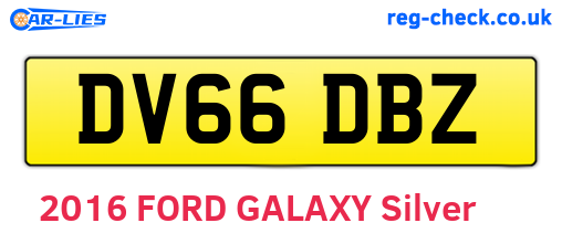 DV66DBZ are the vehicle registration plates.