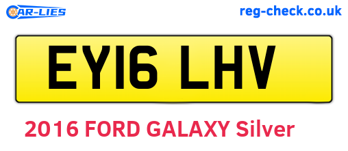 EY16LHV are the vehicle registration plates.