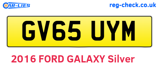 GV65UYM are the vehicle registration plates.