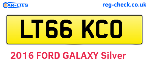 LT66KCO are the vehicle registration plates.