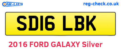 SD16LBK are the vehicle registration plates.