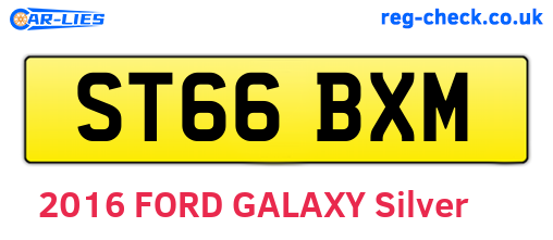 ST66BXM are the vehicle registration plates.