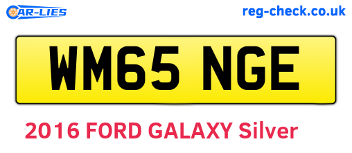 WM65NGE are the vehicle registration plates.