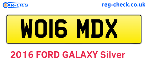 WO16MDX are the vehicle registration plates.