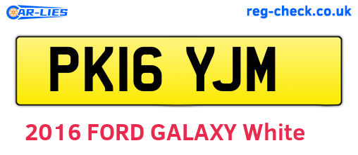 PK16YJM are the vehicle registration plates.