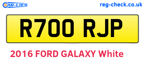R700RJP are the vehicle registration plates.