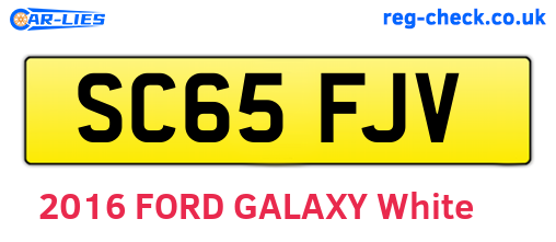 SC65FJV are the vehicle registration plates.