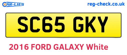 SC65GKY are the vehicle registration plates.