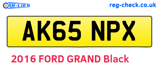AK65NPX are the vehicle registration plates.