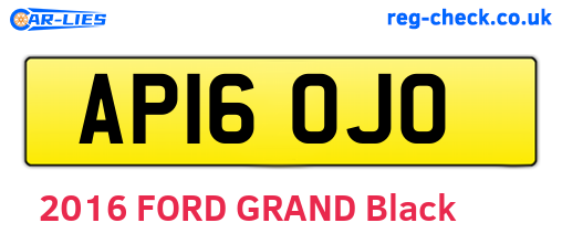 AP16OJO are the vehicle registration plates.