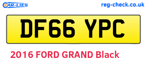 DF66YPC are the vehicle registration plates.