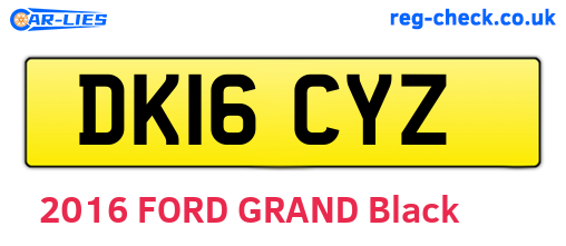 DK16CYZ are the vehicle registration plates.