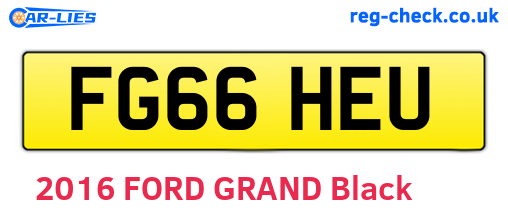 FG66HEU are the vehicle registration plates.