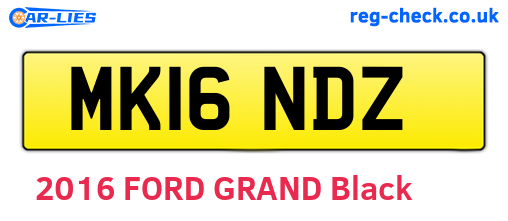 MK16NDZ are the vehicle registration plates.