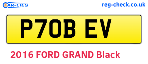P70BEV are the vehicle registration plates.