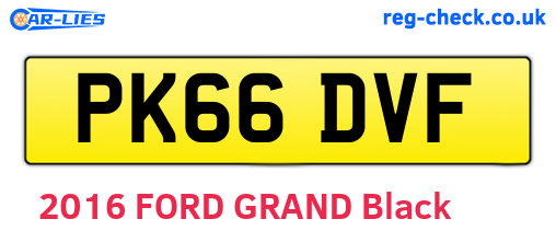 PK66DVF are the vehicle registration plates.