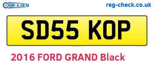 SD55KOP are the vehicle registration plates.