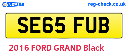 SE65FUB are the vehicle registration plates.