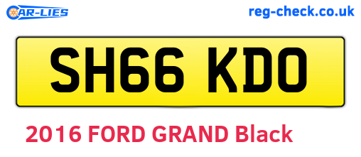 SH66KDO are the vehicle registration plates.