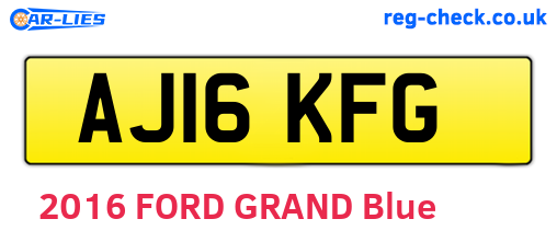 AJ16KFG are the vehicle registration plates.