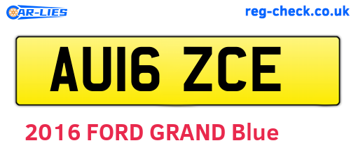 AU16ZCE are the vehicle registration plates.