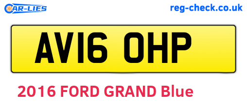 AV16OHP are the vehicle registration plates.