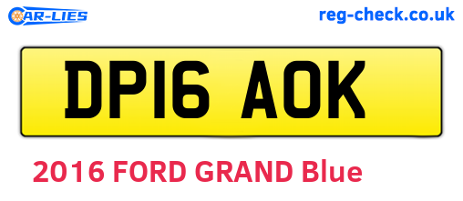 DP16AOK are the vehicle registration plates.