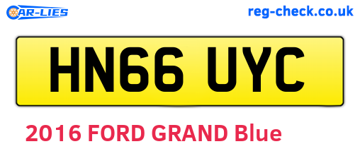 HN66UYC are the vehicle registration plates.